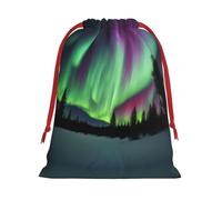 Northern Lights Painting Print Practical Drawstring Gift Travel Pouches Men Women Multiple Occasion Daily Carry