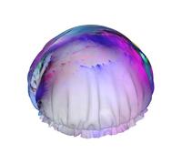 Northern Lights Painting Print Shower Cap Lightweight Hat Suitable For Women With Long Hair Soft Shower Hat