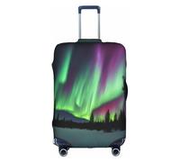 Northern Lights Painting print Washable Travel Luggage Cover Abstract Colorful Print Luggage Suitcase Protector, White, Medium, White, Medium