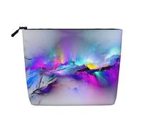 Northern Lights Painting Printed Fake Hemp Makeup Bag – Travel Toiletry Organizer, Daily Storage, Business Trip Essential