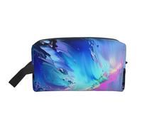 Northern Lights Painting Printing Portable Makeup Bag for Women Girl Large Capacity Travel Cosmetic Bag Makeup Pouch Organizer with Handle