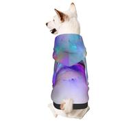 Northern Lights Painting Small Pets Wear Hoodies,Dog Jumper Sweatshirt,Warm And Lightweight, Soft Texture, Easy To Wear