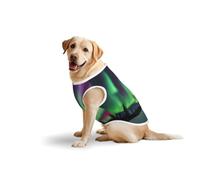 Northern Lights Paintingprint Medium Large Pets Vest Breathable Summer Lightweight Sleeveless Tank Top T-Shirt