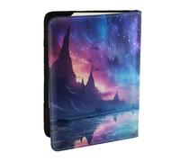 Northern Lights Passport Holder for Travel,RFID Passport Cover Wallet PU Leather Passport Card Holder Case Cute Passport Protector for Women Men