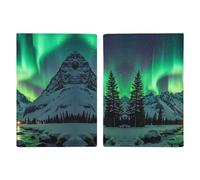 Northern Lights Passport Holder Personalized Passport Wallet for Women Men Travel Document Organizer Holder