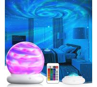 Northern Lights Planet Projector Light Detachable lampshade, 16 Colors Lighting Galaxy Projector Sensory Lights, Planet Light for Kids, Dynamic Atmosphere Lighting
