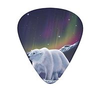 Northern Lights Polar Bear Guitar Picks 12-Pack, Guitars Accessories For Men Women Professional Guitarist, Musicians And Beginner