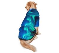 Northern Lights Print Dog Hoodie For Medium To Large Dogs, Warm, Soft, Breathable Sweatshirt, Easy To Wear Jumper For Winter And Fall, Pet Coat Pullover