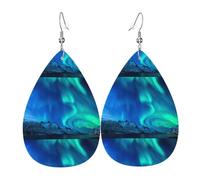 Northern Lights Print Drop Earrings, Costume Accessories Dangle Earrings For Women Holiday Present