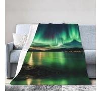 Northern Lights Print Flannel Fleece Luxury Throw Blanket - Lightweight For Couch Bed Chair - Thick, Warm And Breathable - All Season Cozy Fuzzy, Anti-Static Microplush Bedding (50 In X 60 In)