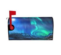 Northern Lights Print Mailbox Covers Magnetic Mailbox Post protective cover for Garden Yard Outdoor Decor