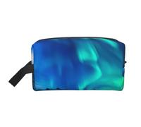 Northern Lights Print Portable Travel Toiletry Storage Bag Large Capacity 600D Polyester Cosmetic Storage Bag