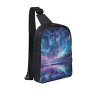 Northern Lights Printed Chest Bag Sling Bag for Men Women, Waterproof Crossbody Backpack Men Bag for Runner Workout Hiking Cycling Travel