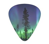 Northern Lights Printed Guitar Picks,12 Pack Personalized Guitar Picks For Bass Acoustic Guitar Electric Guitar Includes 0.46mm/0.71mm/ 0.96mm