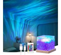 Northern Lights Projector, 16 Colors Rechargeable Aurora Light Projector & Mood Lighting Galaxy Lamp, Remote Night Light for Bedroom, Gift for Teenage Girls Room Decor