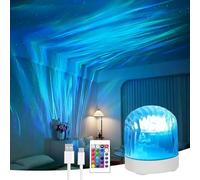 Northern Lights Projector Galaxy Projector, 16 Colors Brightness Dimmable Sensory Lights, Rechargeable Night Light Projector with Remote Control, Galaxy Light for Bedroom and Living Room Night Light