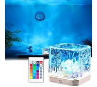 Northern Lights Projector LED Night Light, 16 Colors Dimmable Mood Lamp with Remote, Portable Shower Lights for Bathroom Bedroom Living Room
