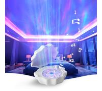 Northern Lights Projector, Night Light Projector for Bedroom Built-in Bluetooth Speaker, White Noise, Shell Night Light for Room Decor/Gift for Kids/Party/Music/Relaxation/Valentines Day Gifts