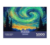 Northern Lights Puzzles 1000 Pieces Age 12+ for Adults Natural Scenery with Extra Fun Challenges Colourful Home Decoration 100% Recycled Cardboard 70x50cm/1000pcs