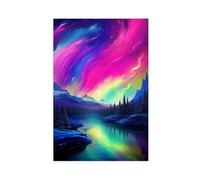 Northern Lights Scenic Art Poster Canvas Poster Wall Art Decor Print Picture Paintings for Living Room Bedroom Decoration 12x18inch(30x45cm)