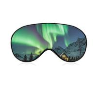 Northern Lights Sleep Mask Comfort Travel Eye Masks with Adjustable Elastic Strap Soft Funny Block Light Sleep Eye Cover for Side Sleeper for Nap Men Women Gift