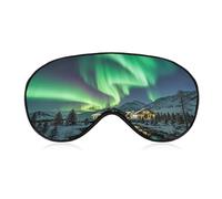 Northern Lights Sleep Mask for Men Women Elastic Strap Eyeshade Lightweight Sleeping Blindfold Soft Breathable Eye Cover Comfortable Sleep Shade Cover for Sleeping Travel
