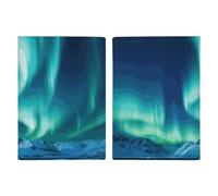 Northern Lights Travel Passport Holder with Credit Card Slots And Boarding Pass Slot Passport Book Holder for Passports Credit Cards Boarding Passes