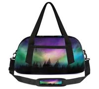 Northern Lights Tree Kids Travel Duffle Bag Weekender Overnight Bag for Boy Girls Carry On Travel Bag Workout Duffel Bag