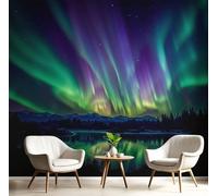 Northern Lights Wallpaper - Fantasy Landscape Self-Adhesive, Removable, and Easy to Apply for Living Room, Kitchen, Or Bathroom (200×150 Cm, Mixed Colors)