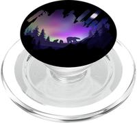 Northern Lights with Polar Bears PopSockets PopGrip for MagSafe