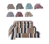 Northern Luxe 100% Egyptian Cotton Royal Victorian Stripe Towel Set - Bale Set of 4 (2 Face Towels, 1 Hand Towel, 1 Bath Towel) - Mocha- Soft & Absorbent 550 GSM Towels for Home, Gym, or Spa