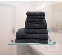 Northern Luxe 8 pcs Pure Luxury 600GSM 100% Woven Cotton Soft Plusy and Fluffy Towel Bale Set (Charcoal)