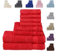 Northern Luxe 8 Piece 100% Egyptian Cotton Towels Bale Set - Super Soft, Durable & Ultra Absorbent Quality Face/Hand/Bath Towel 600gsm (Red)