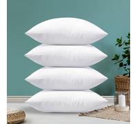 Northern Luxe Cushion Inserts Pads - Hollowfibre Scatters Inners for Bed and Sofa Couch Cushions - Pack of 4 - Quick Rebound bounce back Support - Hypoallergenic (18" x 18" inches / 45 x 45 cm)