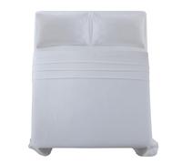Northern Luxe Flannelette Fitted Sheet (FULL SET - FITTED SHEET + FLAT SHEET + PILLOWCASES) 100% Brushed Cotton Beautiful Bedding Set Soft Cosy Bedsheet Easy Care 160 GSM (White, Double Full Set)