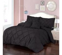 Northern Luxe Pintuck Duvet Cover with Pillowcases - Pinch Pleated Soft Bedding Set, Quilt Cover for Ultimate Comfort Top Notch Quality (Charcoal, King - Duvet Cover Only)
