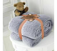 Northern Luxe Super Luxury Teddy Bear Fleece Throw Large Soft Cuddly Warm Sofa Bed Blanket (Silver, Double)