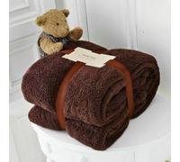 Northern Luxe Teddy Cuddle Fleece Blanket Soft Cozy Warm SOFA & Travel Bedspread Throw (Brown, King - 200 x 240 cm)