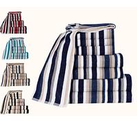 Northern Luxe Towels Bale set Pure 100% Cotton Premium Quality Victorian Stripe Towel for Bathroom Face/Hand Highly Absorbent (Bale Set of 8, Blue)
