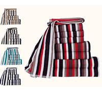 Northern Luxe Towels Bale set Pure 100% Cotton Premium Quality Victorian Stripe Towel for Bathroom Face/Hand Highly Absorbent (Bale Set of 8, Purple)