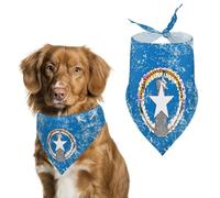 Northern Mariana Islands Vintage Flag Dog Bandana Pet Scarf for Small Medium Large Dogs Triangle Bibs Photo Prop Gift