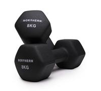 NORTHERN Neoprene Hex Dumbbell Pair for Home Gym, Anti-Roll Non-Slip Weights for Aerobic Exercise, Strength Training, Pilates, Muscle Toning, Physiotherapy & Fitness Workouts
