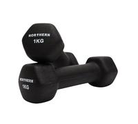 NORTHERN Neoprene Hex Dumbbell Pair for Home Gym, Anti-Roll Non-Slip Weights for Aerobic Exercise, Strength Training, Pilates, Muscle Toning, Physiotherapy & Fitness Workouts