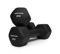 NORTHERN Neoprene Hex Dumbbell Pair for Home Gym, Anti-Roll Non-Slip Weights for Aerobic Exercise, Strength Training, Pilates, Muscle Toning, Physiotherapy & Fitness Workouts