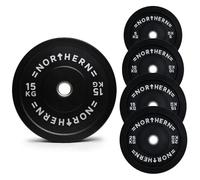 NORTHERN Olympic Bumper Plates Pair 5kg-25kg - Rubber Weight Plates for Olympic Barbells, Weightlifting, Deadlifts, Strength Training & Home Gym