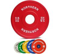 NORTHERN Olympic Rubberised Fractional Weight Change Plates, Micro Increment Weight Plate Discs for Cross Fitness, Deadlifts & Strength Training, 0.25kg, 0.5kg, 1kg, 1.5kg, 2kg, 2.5kg Pair