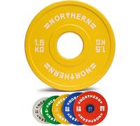NORTHERN Olympic Rubberised Fractional Weight Change Plates, Micro Increment Weight Plate Discs for Cross Fitness, Deadlifts & Strength Training, 0.25kg, 0.5kg, 1kg, 1.5kg, 2kg, 2.5kg Pair