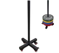 NORTHERN Olympic Weight Plate Rack with Wheels - Vertical Bumper Plate Storage Stand for 2-Inch Plates, Home Gym & Strength Training Equipment Organizer