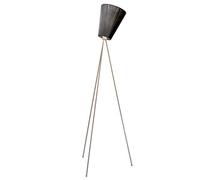Northern Oslo Wood Floor Lamp Metal Base & Black Shade