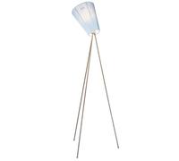 Northern Oslo Wood Floor Lamp Metal Base & Light Blue Shade
